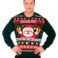 Jersy de Navidad de Papá Noel Ho Ho Ho para hombre