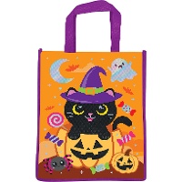 Bolsa de Halloween de 36 x 30 cm con diseño de gato