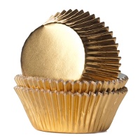 Cápsulas para cupcakes de 4,8 cm metalizado - House of Marie - 24 unidades