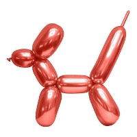 Globos de látex moldeables en colores cromados - 50 unidades
