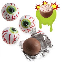 Ojos de chocolate con caramelo efervescente en el interior - 5 unidades