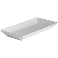 Fuente honda de 36 x 15,5 cm rectangular de porcelana - Vessia - 4 unidades