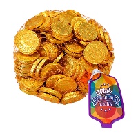 Monedas surtidas de chocolate con leche - 500 gr