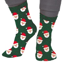 Calcetines de santa claus con glitter infantiles - 1 par