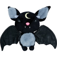 Peluche de murciélago con alas y media luna de 33 x 34 cm