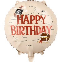 Globo de pirata Happy Birthday de 35 cm