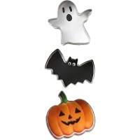 Cortadores de calabaza, murciélago y fantasma - Wilton - 3 unidades