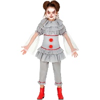Disfraz de payasa de miedo para niña