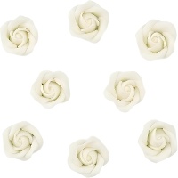 Figuras de azúcar de rosas blancas - 8 unidad