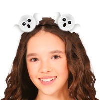 Diadema con fantasmas pompom