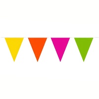 Banderín de plástico de triángulos - 10 m