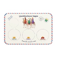 Mantel individual de Queridos Reyes Magos de 43 x 28 cm - 1 unidad