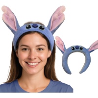 Diadema de alien azul con orejas rosas