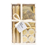 Kit de velas y candelabro de Navidad
