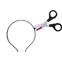 Diadema con tijeras sangrientas