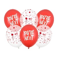 Globos de látex de Halloween de You're Next de 30 cm - 6 unidades