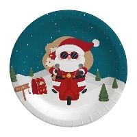 Platos de 18 cm de Árbol de Navidad - 6 unidades
