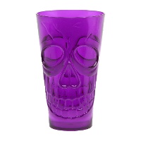 Vaso con cara de esqueleto de 15 x 9 cm - 1 unidad