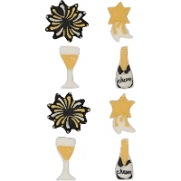 Figuras de azúcar de Sparkling Celebration - Wilton - 8 unidades