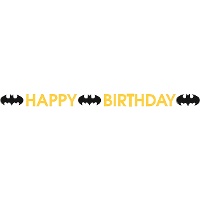 Banderín de Happy Birthday de Batman de 1,80 m