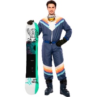 Disfraz de esquiador azul para hombre