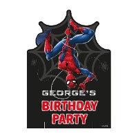 Cartel personalizable de Spiderman telaraña