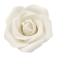 Figuras de azúcar de rosas blancas - 1 unidad