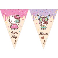 Banderín de Hello Kitty y Kuromi