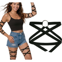 Cinta negra para pierna o brazo