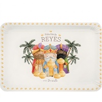 Bandejas de 34 x 25 cm de cartón de Reyes Magos - 2 unidades