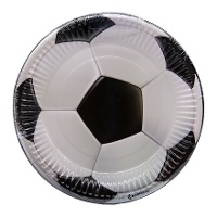 Platos de balón de fútbol de 18 cm - 6 unidades