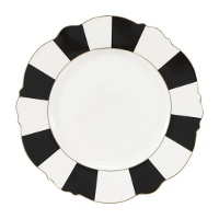Plato de 27,5 cm Excellence rayas blanco y negro