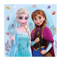 Servilletas de Frozen azul de 16,5 x 16,5 cm - 20 unidades