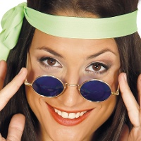 Gafas de hippie clásicas de colores - 1 unidad