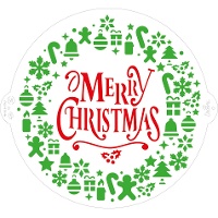 Stencil de Merry Christmas de 25 cm - Decora
