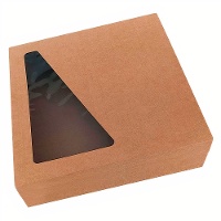 Caja para roscón de Reyes de 26 x 26 x 8 cm kraft