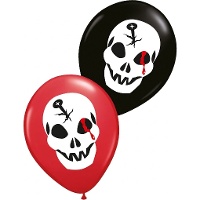 Globos de látex de calavera sangrienta - 6 unidades