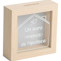 Hucha de Un euro menos de hipoteca