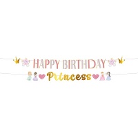 Guirnalda de princesa de happy birthday de 1,5 m