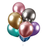 Globos de látex de 30 cm cromados - PartyDeco - 10 unidades