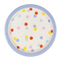 Platos de Confeti de 23 cm - 6 unidades