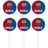 Toppers de FC Barcelona redondos - 6 unidades