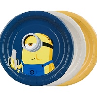Platos de Minions divertidos de 18 cm - 6 unidades
