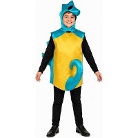 Disfraz de caballito de mar azul infantil