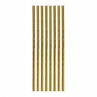 Pajitas de papel metalizadas - 12 unidades