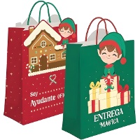 Bolsa regalo de 14 x 11,5 x 6,7 cm de Elfo - 1 unidad