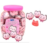 Gatos rosas de gominola de 18 gr - 50 unidades