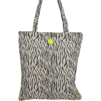 Bolsa de tela animal print cebra flúor con cremallera