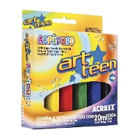 Pintura textil extensible de 20 ml - Acrilex - 6 unidades