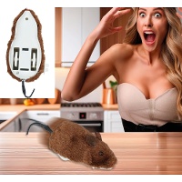 Rata realista a cuerda para bromas